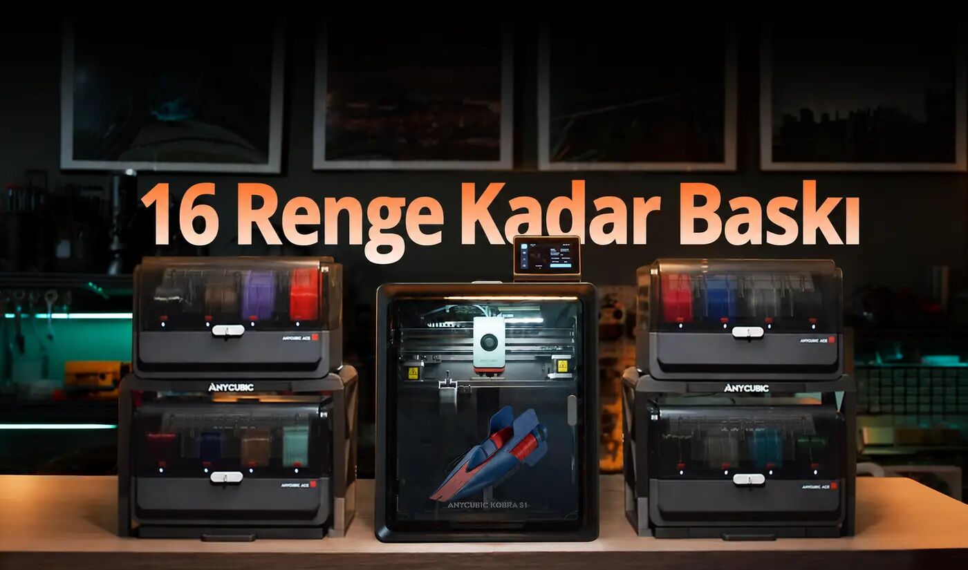 Anycubic Kobra S1 V2 Combo ile 16 renge kadar çok renkli baskı