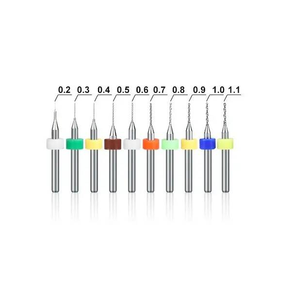 0.2mm-1.1mm PCB Mini CNC/Matkap Ucu Seti - 10 Adet - 1