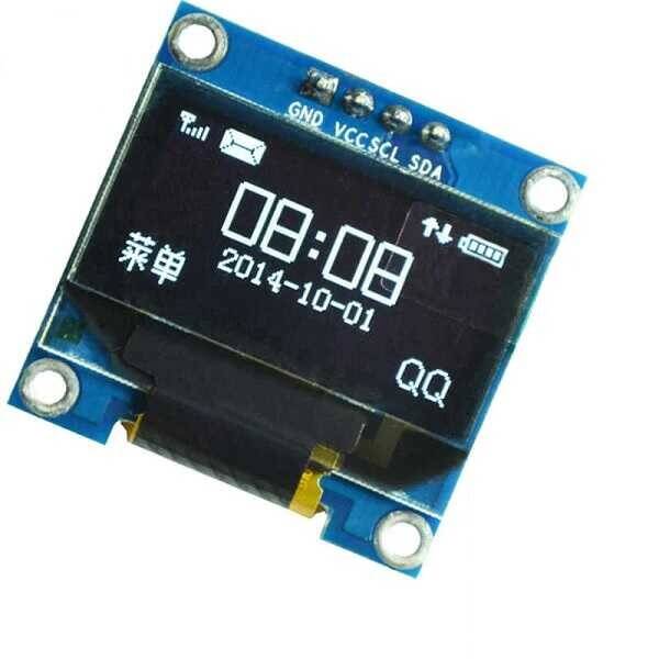 0.96 inch I2C OLED Ekran 128x64-Beyaz-White - 1