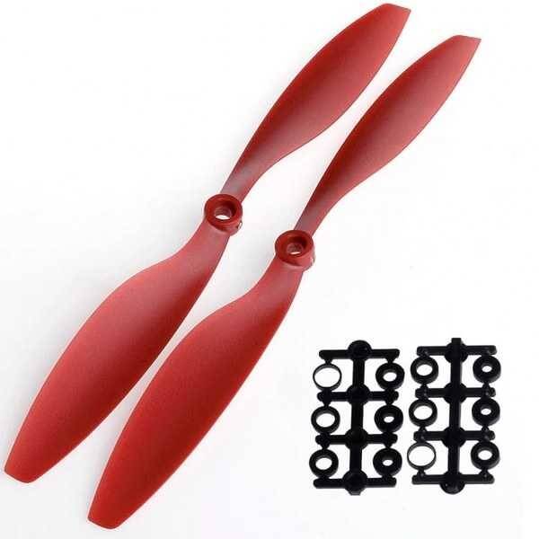 1045 Plastik Drone CW/CCW Pervane Seti-Kırmızı - 1