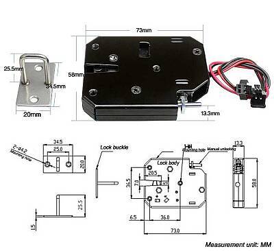 12V 2A Manyetik Selenoid Kilit - 3 data-big=