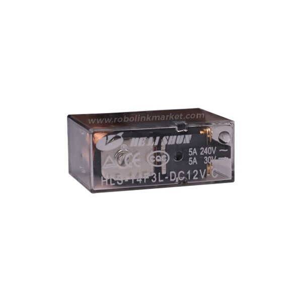 12V 5A Çift Kontak Röle - HLS-14F3L-DC12V-C - 1