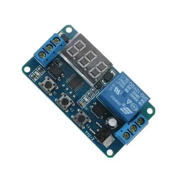 12V Zaman Ayarlı Göstergeli Tekli Röle Kartı - 1