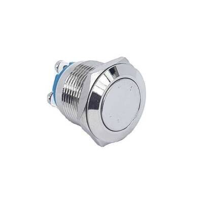 19mm Metal Buton Düz - PBS28B-2 - Robolink