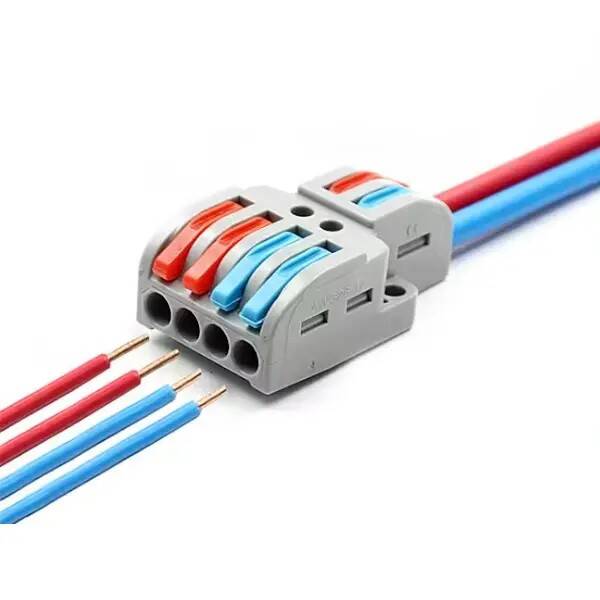 2 Giriş 4 Çıkış Vidasız Klemens - 12-28AWG - 1