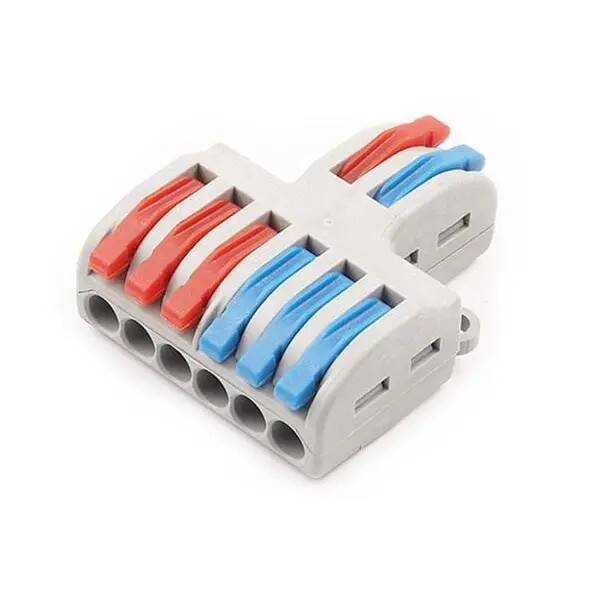 2 Giriş 6 Çıkış Vidasız Klemens - 12-28AWG - 2