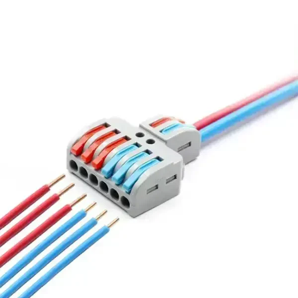 2 Giriş 6 Çıkış Vidasız Klemens - 12-28AWG - 1