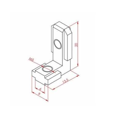 20x20 Kanal 6 Gizli Köşe Bağlantı - Doğuş Kalıp (1)