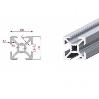 20x20 Sigma Profil-Kanal 6 - 330mm - Doğuş Kalıp (1)
