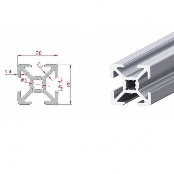 20x20 Sigma Profil-Kanal 6 - 330mm - 2