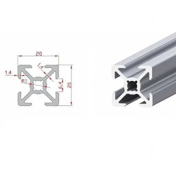 20x20 Sigma Profil-Kanal 6 - 430mm - 2