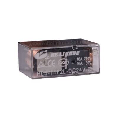24V 16A Tek Kontak Röle - HLS-14F2L-DC24V-C - Helishun