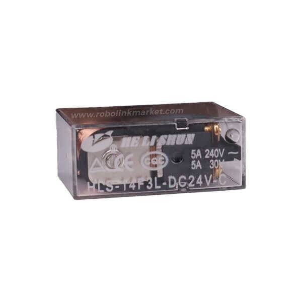 24V 5A Çift Kontak Röle - HLS-14F3L-DC24V-C - 1