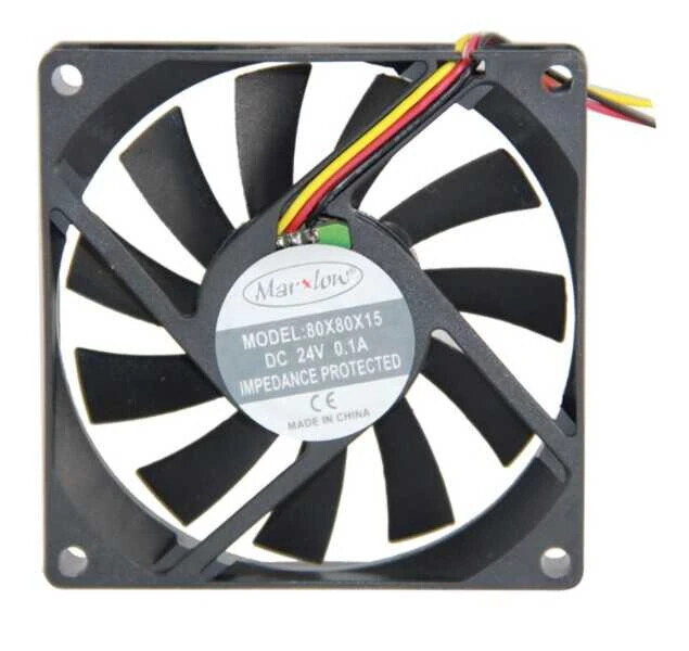 24V DC 3 Kablo FAN 80x80x15 mm - 1