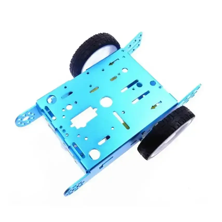 2WD mBot Robot Alüminyum Şase Kiti-Mavi - 3
