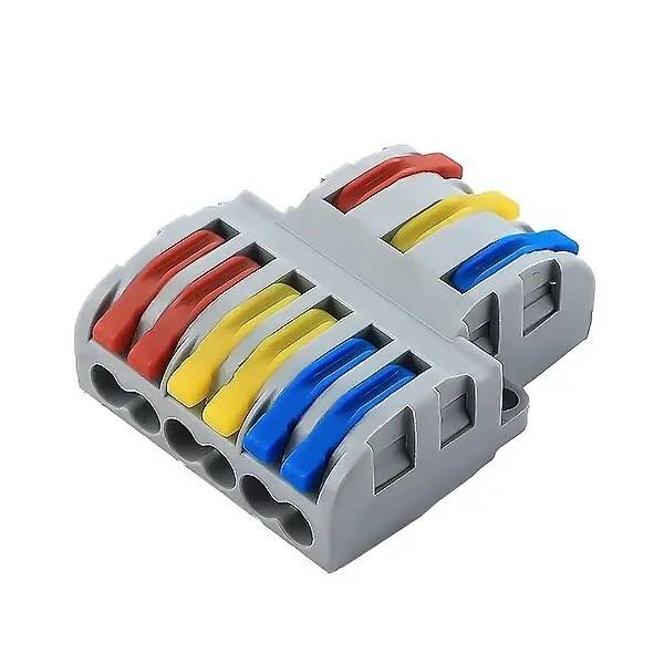 3 Giriş 6 Çıkış Vidasız Klemens - 12-28AWG - 1
