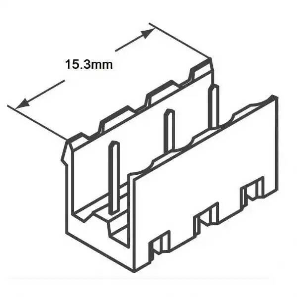 3 Pin 5.08mm Geçmeli Klemens-Erkek - 2