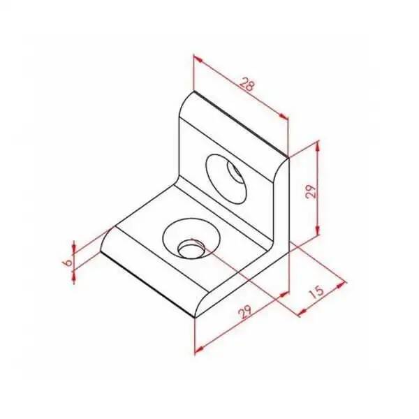 30x30 Düz Köşe Bağlantı - 2