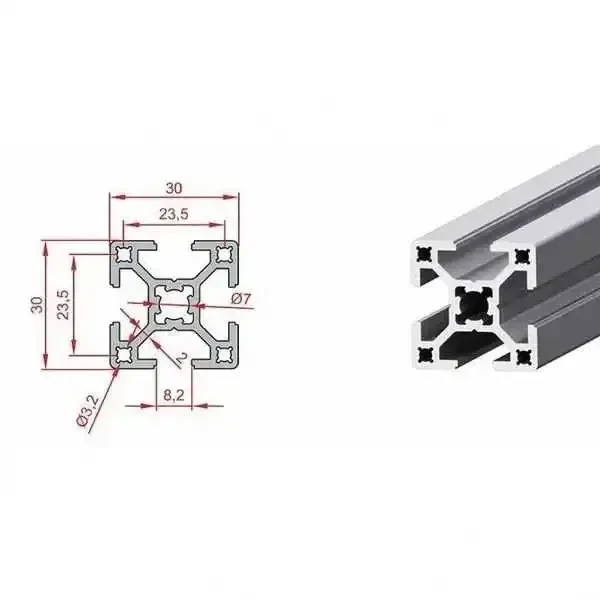 30x30 Sigma Profil-Kanal 8 - 1 Metre - 2
