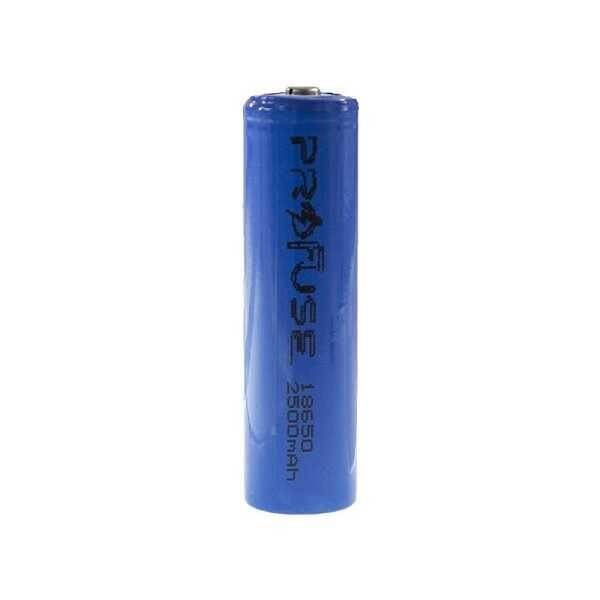 3.7V 2500mAh 18650 Li-ion Şarjlı Pil - Başlı - 1