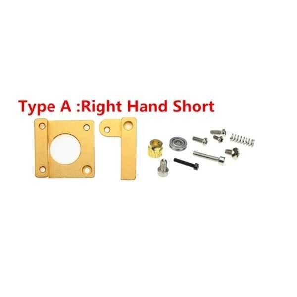 3D Yazıcı İçin Extruder Alüminyum Blok MK8 Sağ El Kısa - Tip A - 2