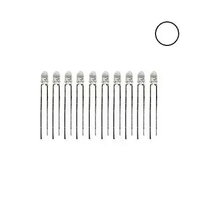 3mm Şeffaf Beyaz Led - 10 Adet 