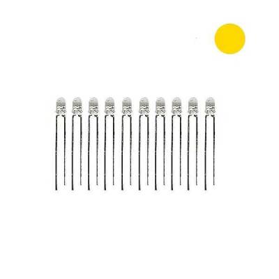 3mm Şeffaf Sarı Led - 10 Adet 