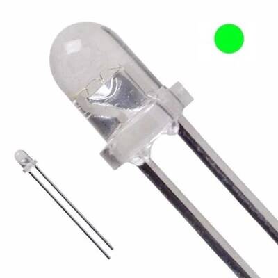 3mm Şeffaf Yeşil Led - 10 Adet - 2 data-big=