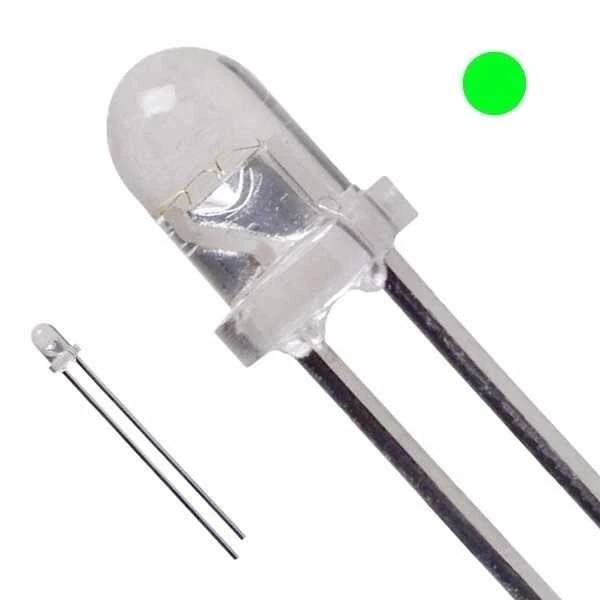 3mm Şeffaf Yeşil Led - 10 Adet - 2