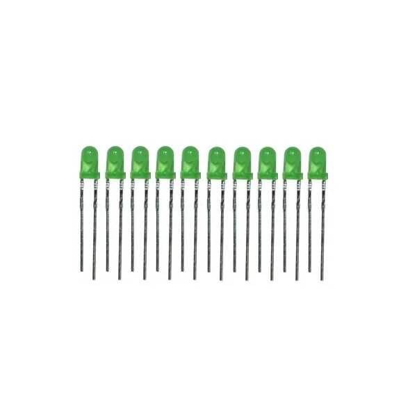 3mm Yeşil Led - 10 Adet - 1