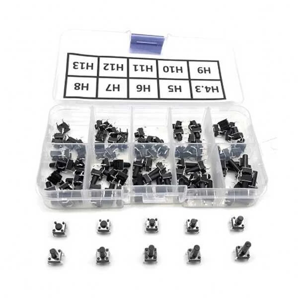 4 Pinli Tact Buton Seti-100 Adet - 1