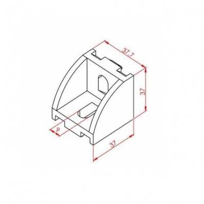 40x40 Geniş Köşe Bağlantı - Doğuş Kalıp (1)