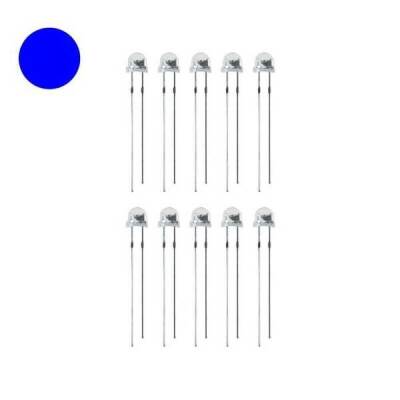 4.8mm Şeffaf Mavi Mantar Led - 10 Adet - Robolink (2)