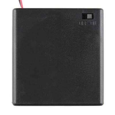 4'lü AA Pil Yuvası (Kapaklı ve Switchli) - 3 data-big=