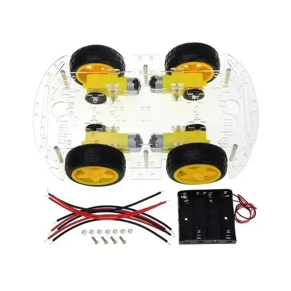 4WD Çok Amaçlı Mobil Robot Platformu - Şeffaf - 2