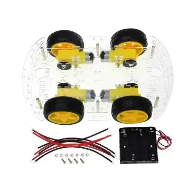 4WD Çok Amaçlı Mobil Robot Platformu - Şeffaf - 2 data-big=