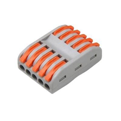 5 Giriş 5 Çıkış Vidasız Klemens - 12-28AWG - Robolink