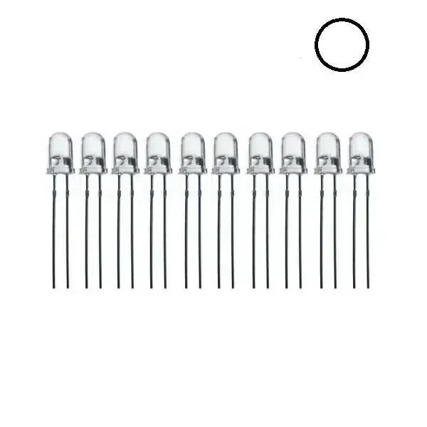 5mm Beyaz Led - 10 Adet - Robolink