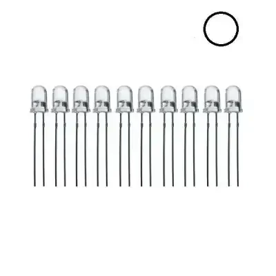 5mm Beyaz Led - 10 Adet 