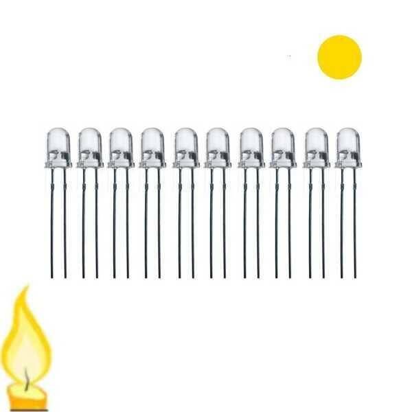 5mm Mum Led - Sarı 10 Adet - 1