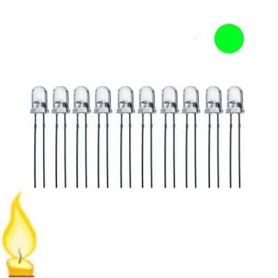 5mm Mum Led - Yeşil 10 Adet 