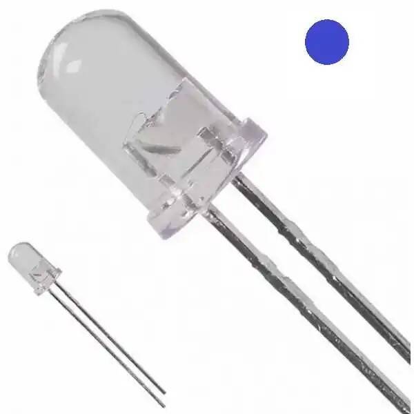 5mm Şeffaf Mavi Led - 10 Adet - 2