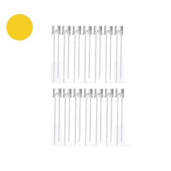 5mm Şeffaf Sarı Kesikbaş Led - 10 Adet - Robolink