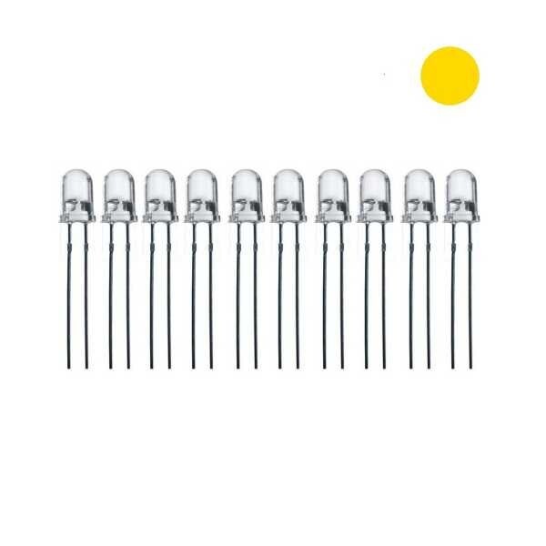 5mm Şeffaf Sarı Led - 10 Adet - 1