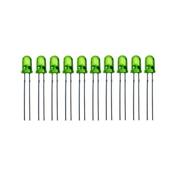 5mm Yeşil Led - 10 Adet - 1