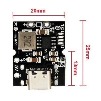 5V 2A Boost ve Şarj Modülü - Type-C - 6 data-big=