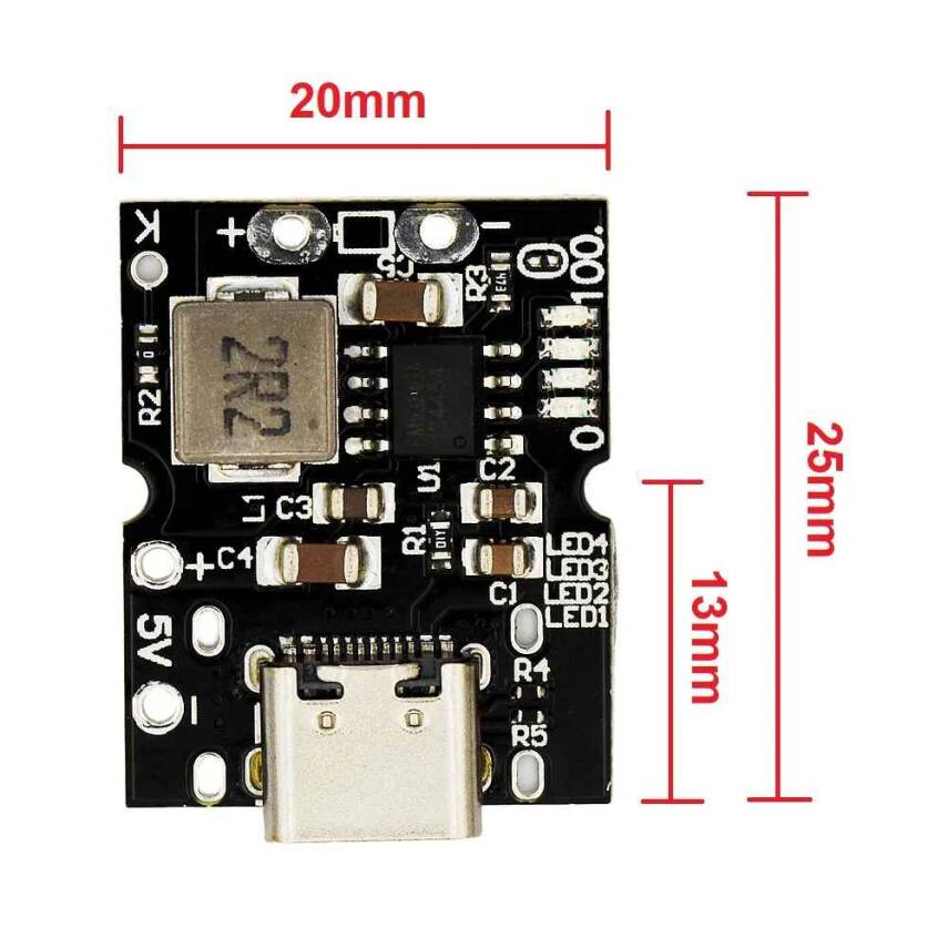 5V 2A Boost ve Şarj Modülü - Type-C - 6
