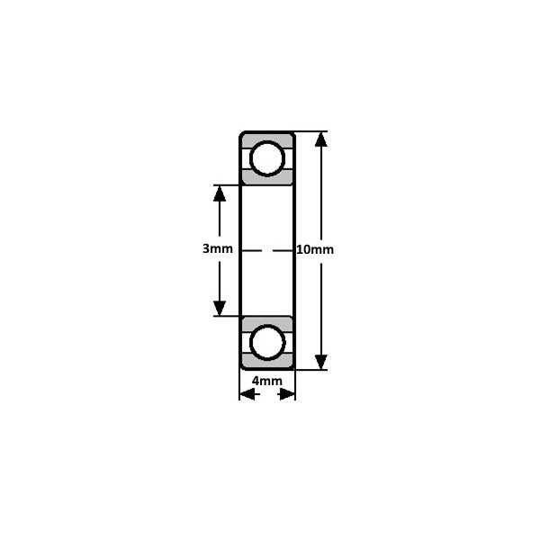 623 ZZ Minyatür Rulman - 3mm İç Çap - 3