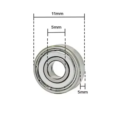685 ZZ Rulman - 5mm İç Çap - Robolink (1)