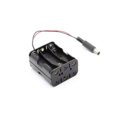 6'lı AA Pil Yuvası-Çift Taraflı - Robolink